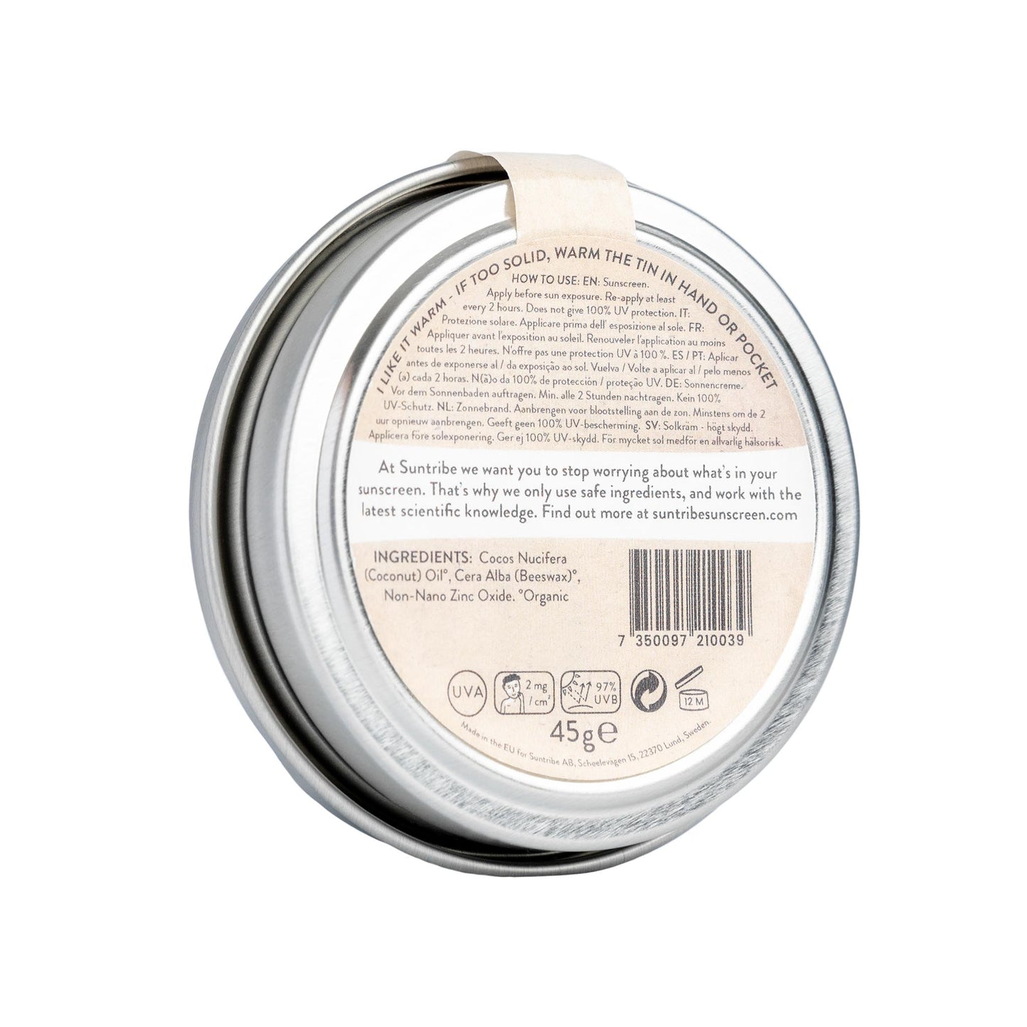 Suntribe Zink Sonnencreme Sport LSF 30 - 45g | Naturkosmetik