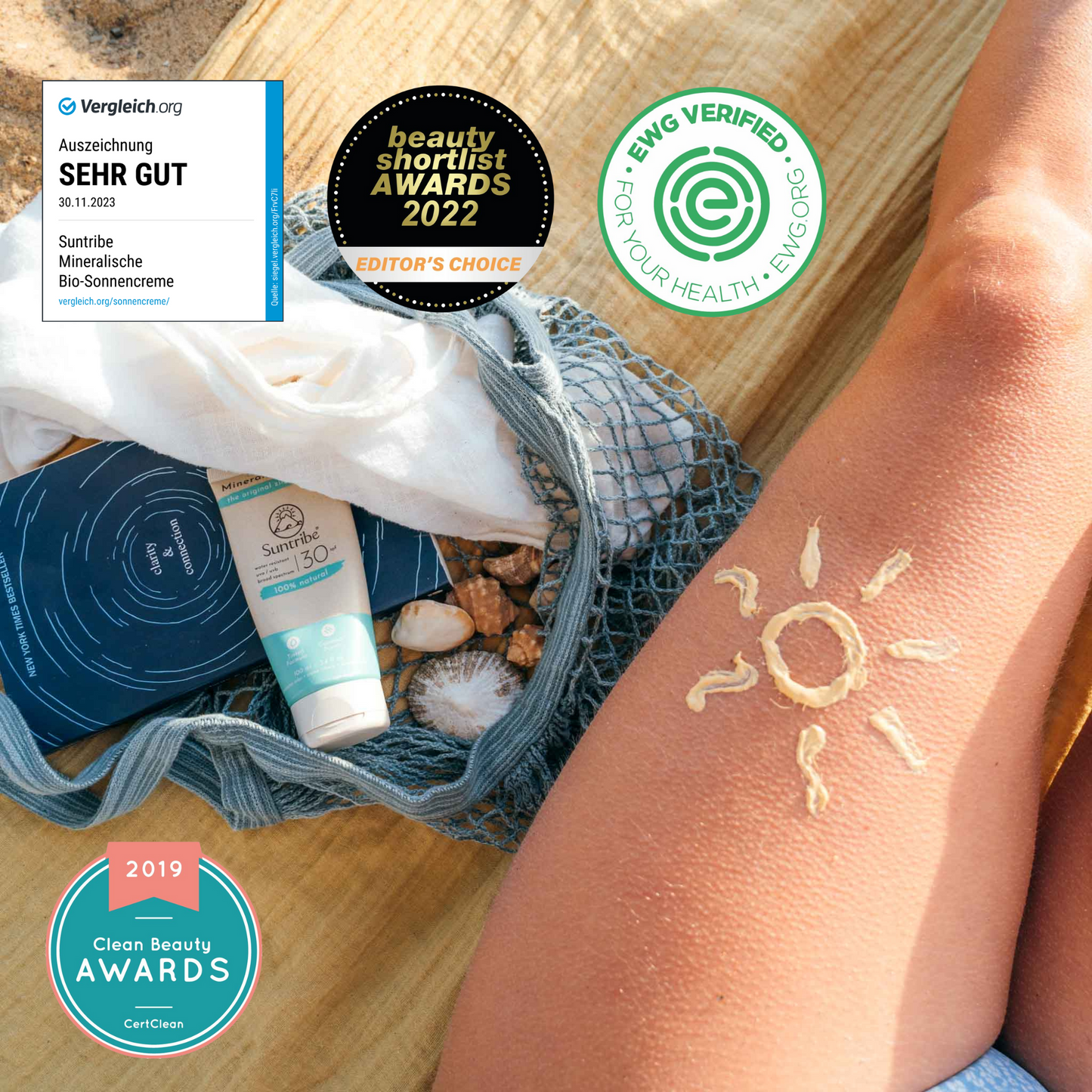 Suntribe LSF 30: Mineralische Sonnencreme Bio - 60ml