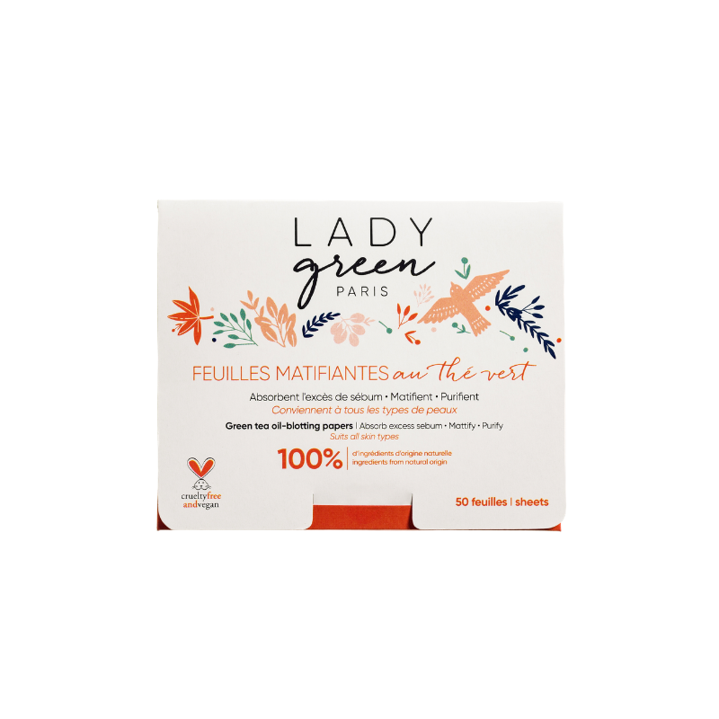 Lady Green Löschpapier: Mattieren mit Grüntee | Naturkosmetik