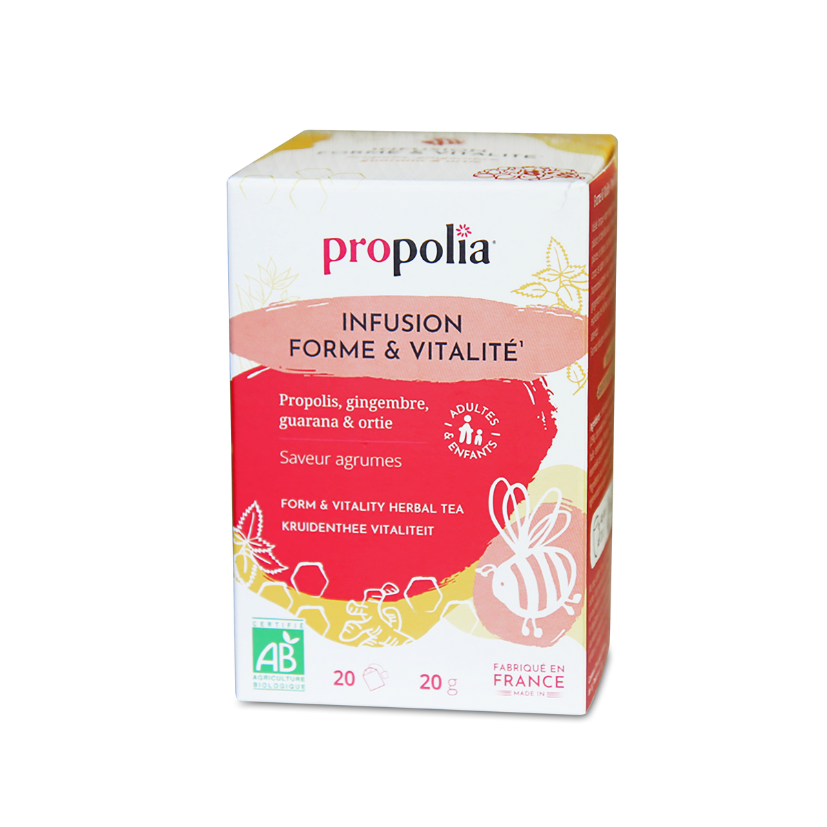 Propolia - Bio-Kräutertee Form & Vitalität - 20 Teebeutel - Verpackung