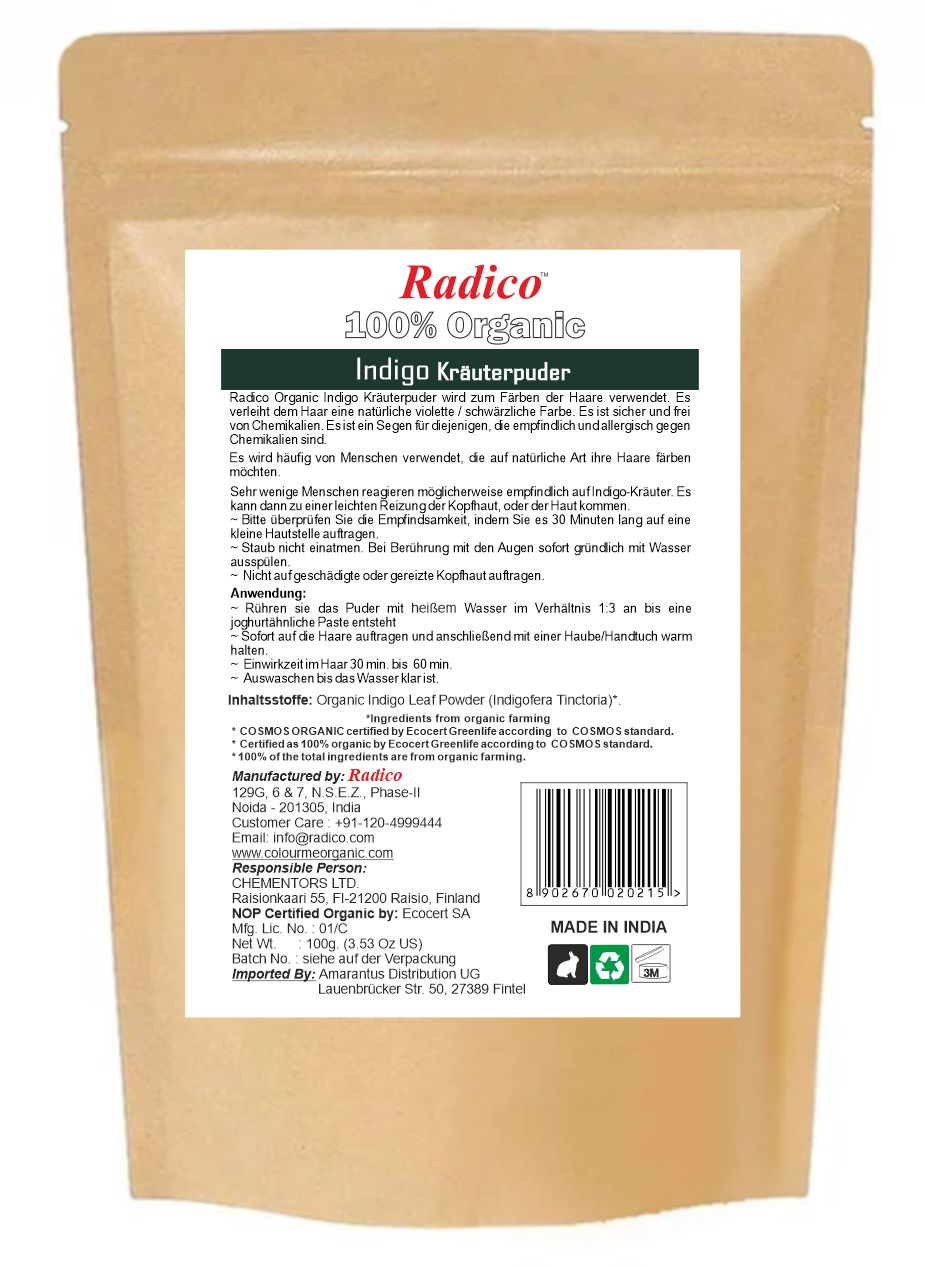Radico Indigo Pulver: Natürliche Haartönung für dunkle Farben