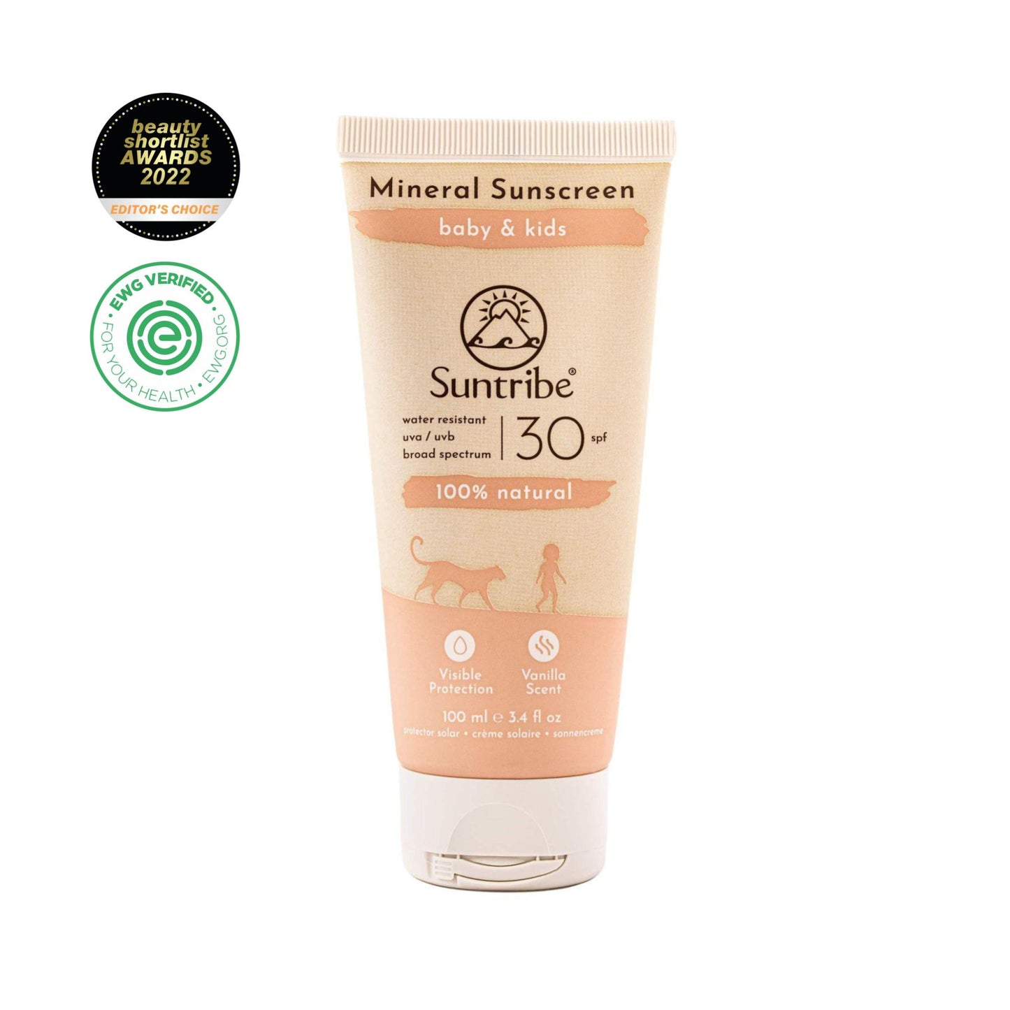Suntribe Sonnencreme Kinder LSF 30 | Mineralisch & Bio - 100ml