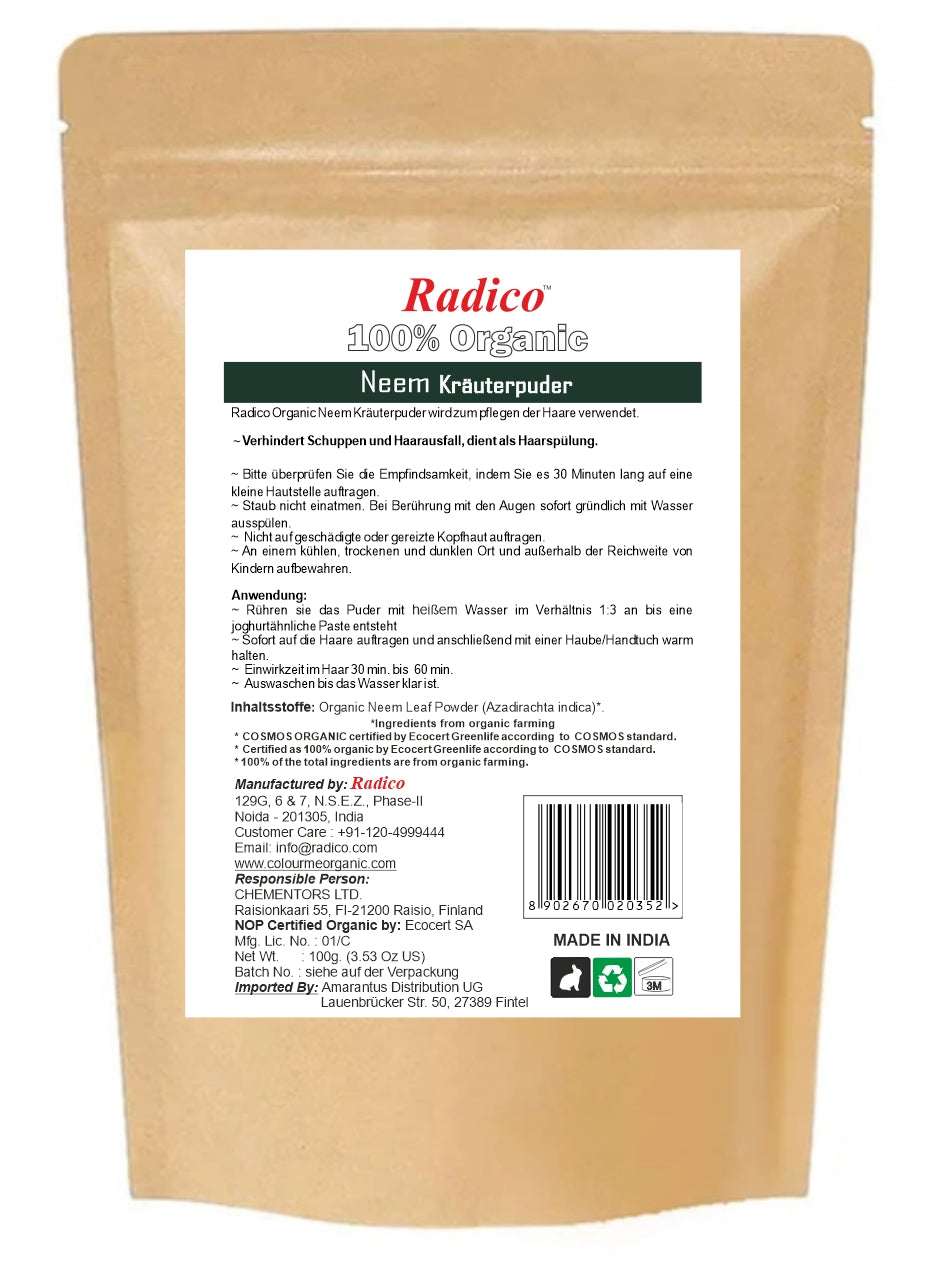 Radico Neem Pulver: Natürlich gegen Kopfhautprobleme | Naturkosmetik