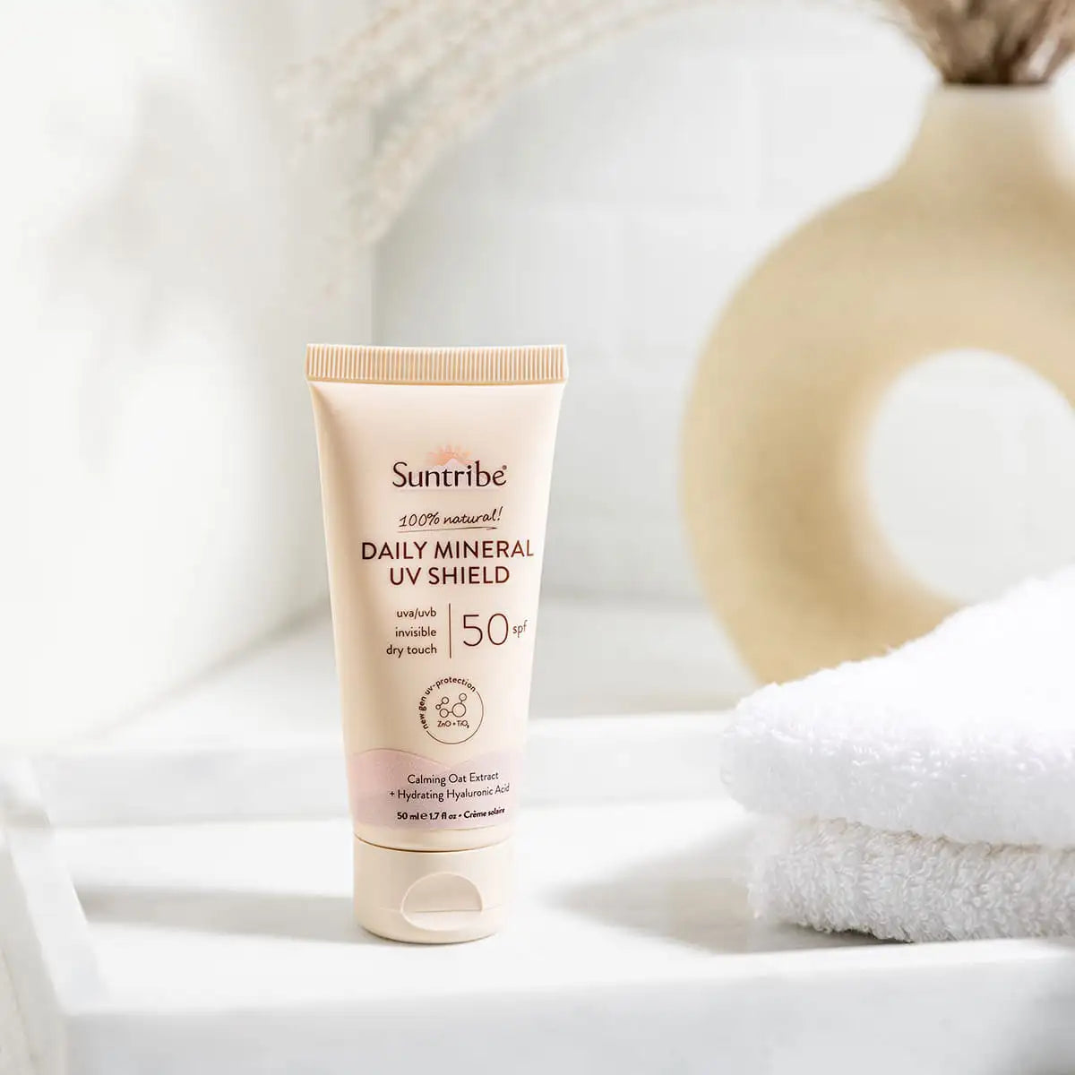 Suntribe Mineralische Bio-Gesichtssonnencreme LSF 50 (50 ml)