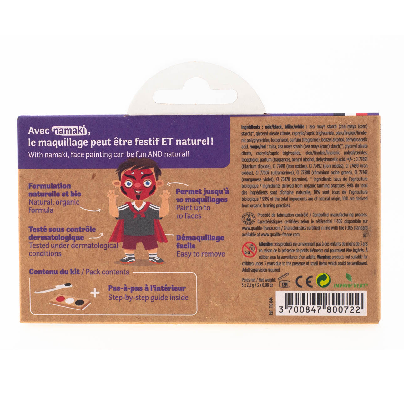 Namaki Schminkset - Teufel & Spinne 3 Farben