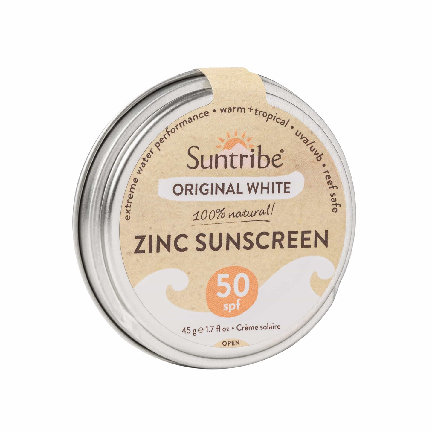 Suntribe Zink Sonnencreme Sport LSF 50 - 45g | Naturkosmetik