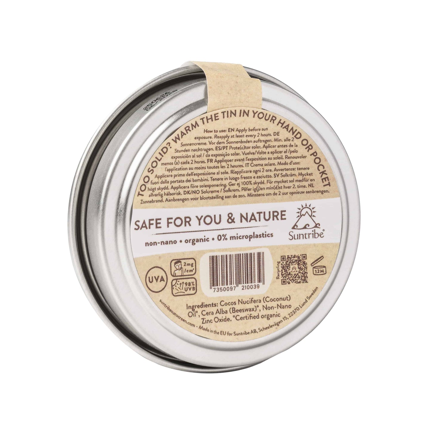 Suntribe Zink Sonnencreme Sport LSF 50 - 45g | Naturkosmetik