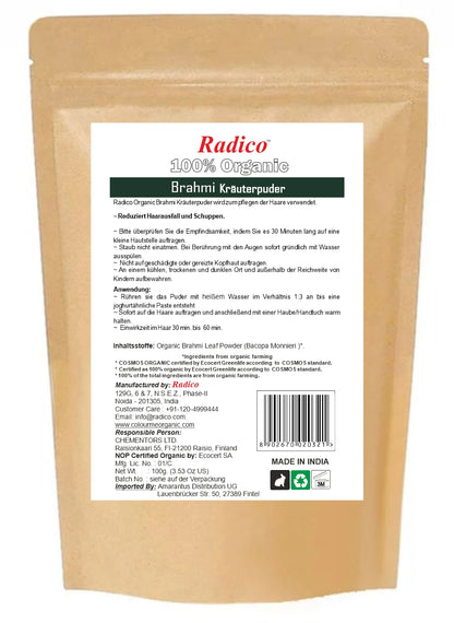 Radico Brahmi Pulver: Ayurveda für starkes Haar | Naturkosmetik