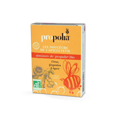 Propolia - Propolis-Gummibonbons Ingwer & Zitrone - 45 g - Verpackung