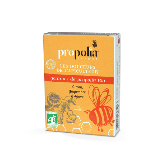 Propolia - Propolis-Gummibonbons Ingwer & Zitrone - 45 g - Verpackung