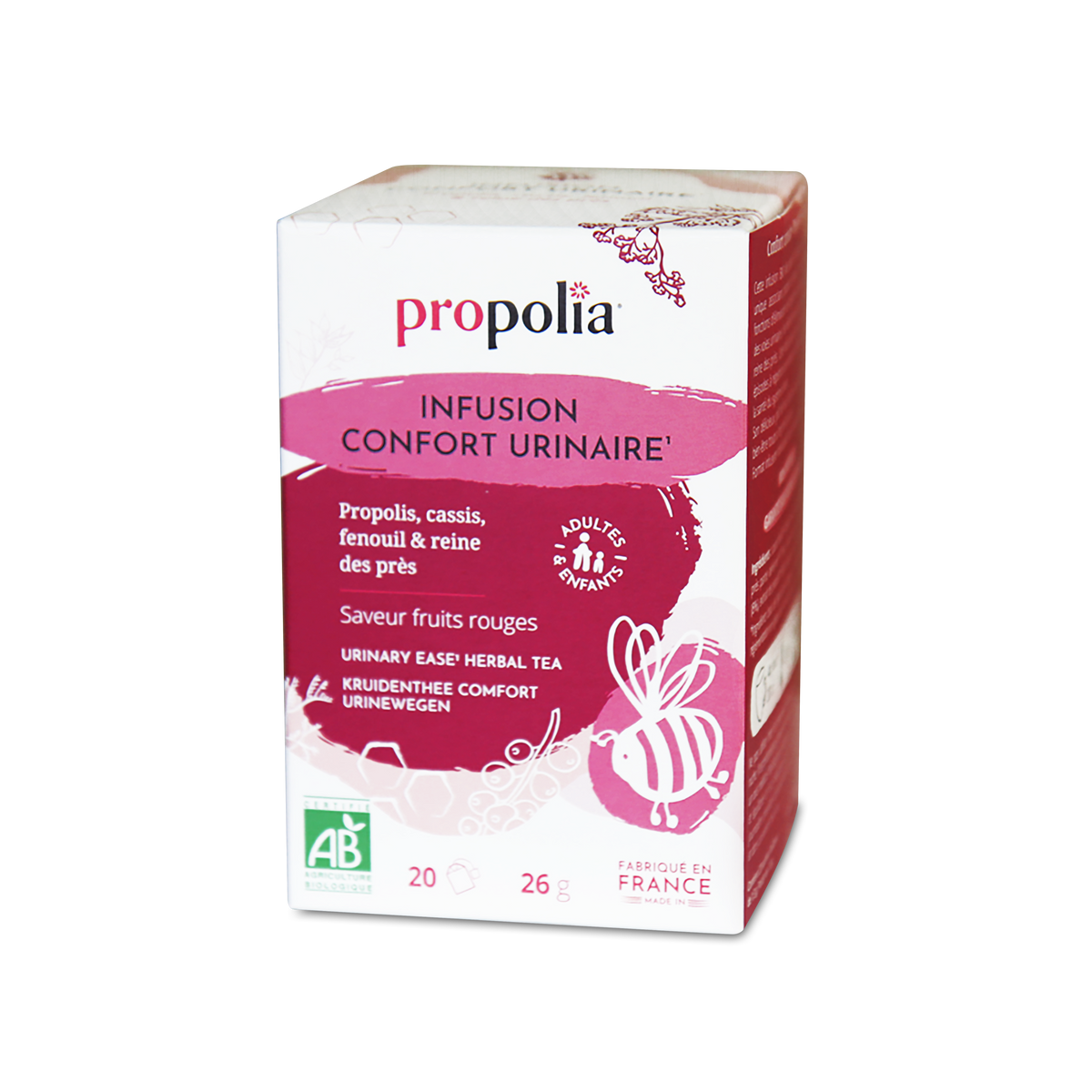 Propolia - Bio-Kräutertee Harnkomfort - 20 Teebeutel - Verpackung
