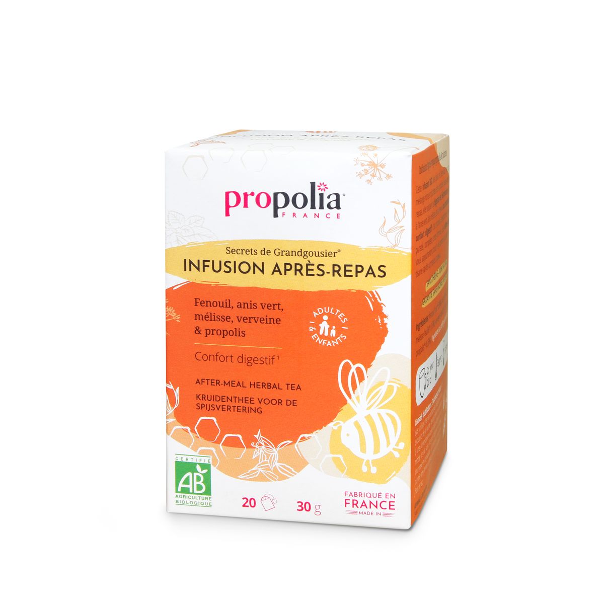 Propolia - Bio-Kräutertee Nach dem Essen - 20 Teebeutel - Verpackung