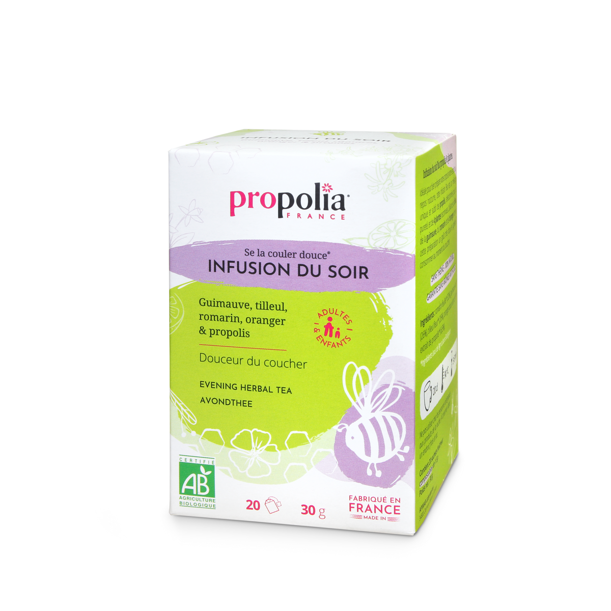Propolia - Bio-Abendkräutertee - 20 Teebeutel - Verpackung