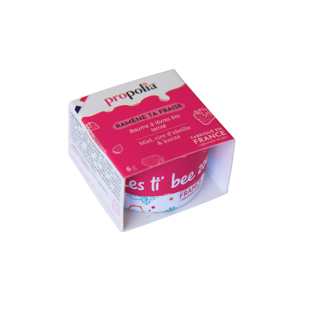 Propolia - Getönter Bio-Lippenbalsam Erdbeere - 6 g - Verpackung
