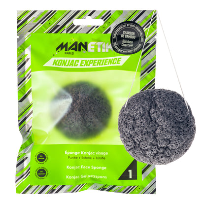 Manetik Konjac Schwamm Bamboo Charcoal - Tiefenreinigung