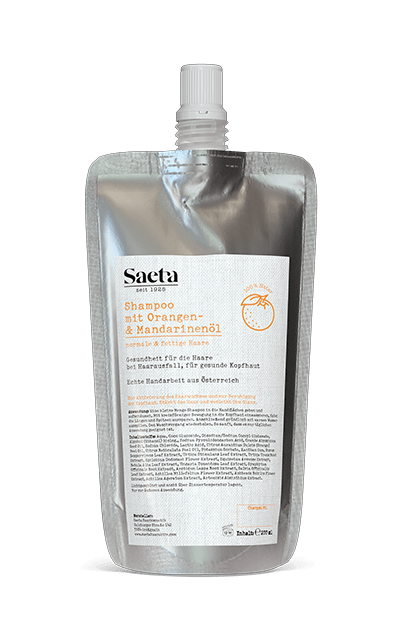 Saeta Shampoo Orange Mandarine Nachfüllpack - Naturkosmetik