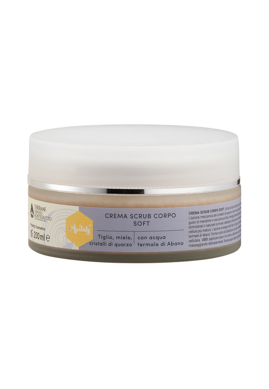 Apitaly Sanfte Körperpeeling-Creme mit Thermalwasser, Lindenblüten, Honig und Quartzkristallen 200 ml